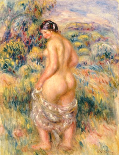 Nudo in piedi in un paesaggio da Pierre Auguste Renoir